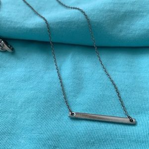 silver bar necklace